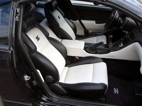 White On Black Custom Leather Interiorclean Nissan