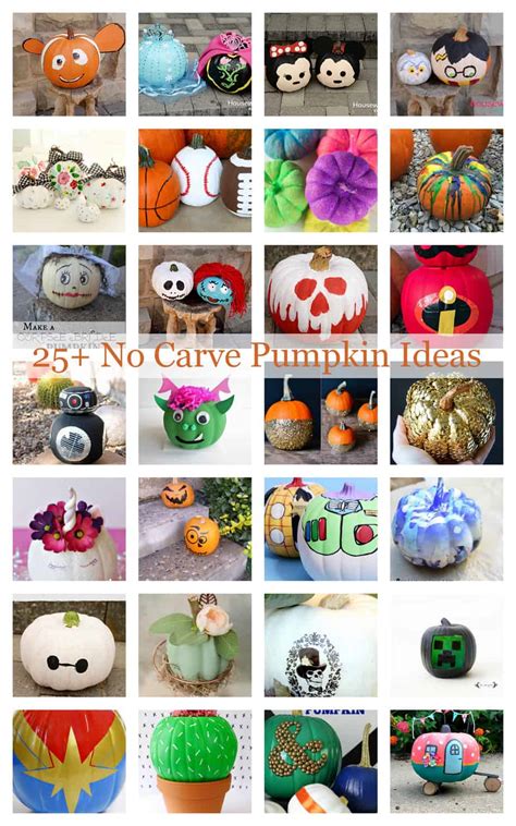 25 No Carve Pumpkin Ideas Housewife Eclectic