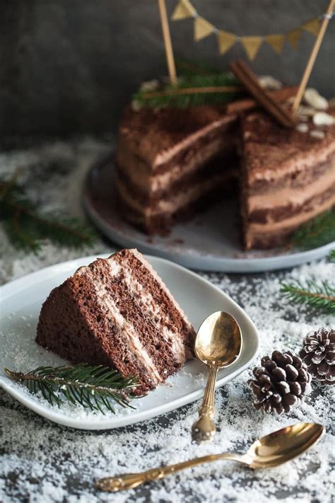 Easy Naked Chocolate Cake Vibrant Plate