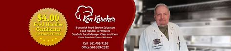 Is 100% online has free retests! Welcome to Ken Kuscher's Food Handler Certificates