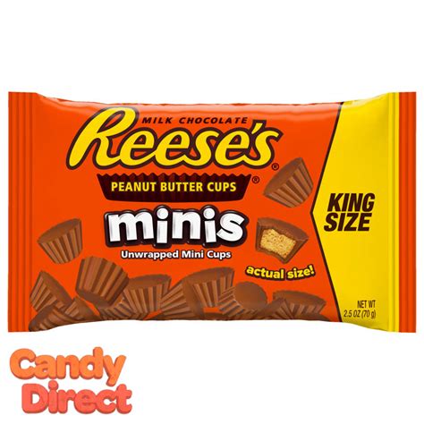 King Size Reeses Mini Unwrapped Peanut Butter Cups 16ct