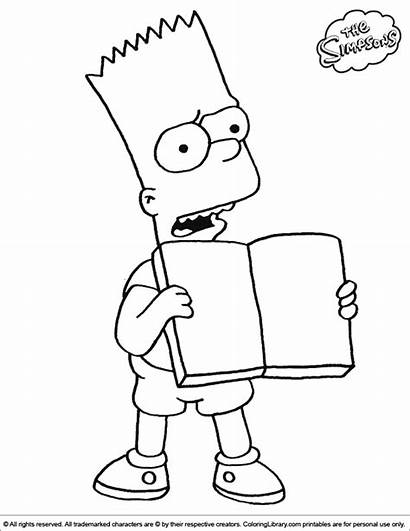 Simpsons Bart Coloring Simpson Drawings Colouring Printable