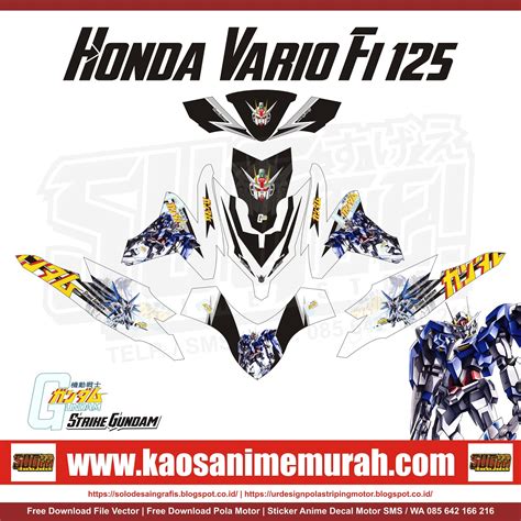 If you want to make your photos be stickers, animated sticker maker helps you add the funny captions.to have the sticker packs made by other users, you can add them to your wa with one click.use your own photos. Honda Vario Fi 125 Gundam ~ U'rdesign