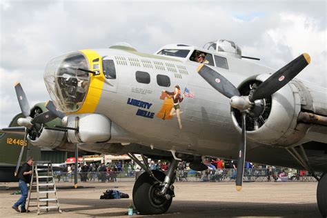 B 17 Flying Fortress Liberty Belle At Duxford 2008 Prior To Its 13