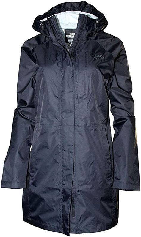 The North Face Womens Dryvent Long Rain Shell Jacket Hooded Parka