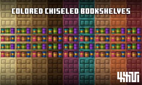 Xxvis Colored Chiseled Bookshelves Minecraft Texture Pack