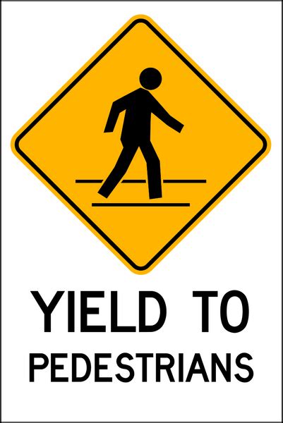 Ra 2p Yield To Pedestrians Western Safety Sign