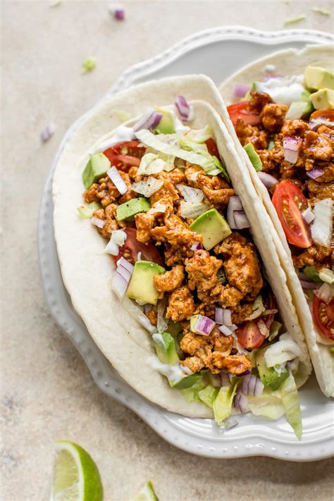 An easy to make and healthy from scratch recipe! BBQ Chicken Tacos (with Ground Chicken) • Salt & Lavender