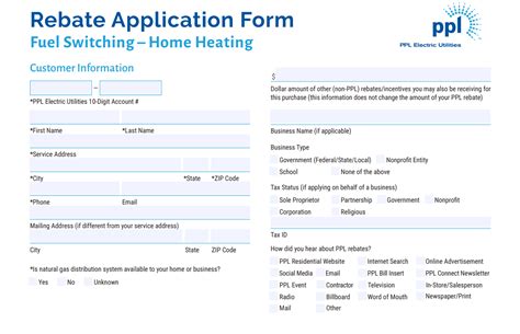 Ppl Rebate Application Form