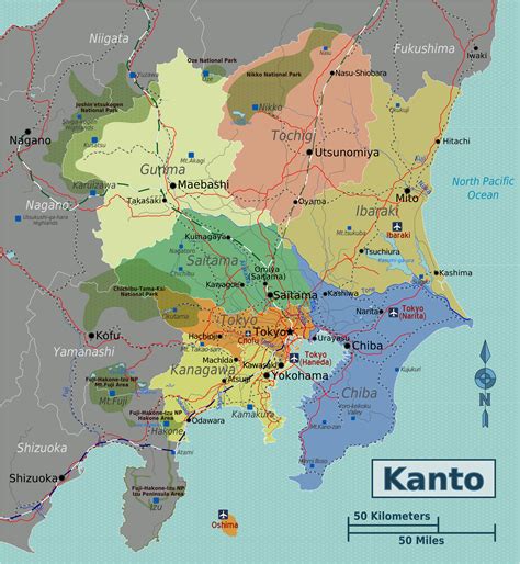 Japan has a total of 47 prefectures of which seven are located in kanto including tokyo, kanagawa, chiba, saitama, ibaraki, tochigi and gunma. File:Japan Kanto Map.png - Wikimedia Commons