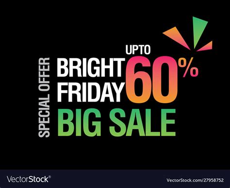 Big Sale Bright Friday Royalty Free Vector Image