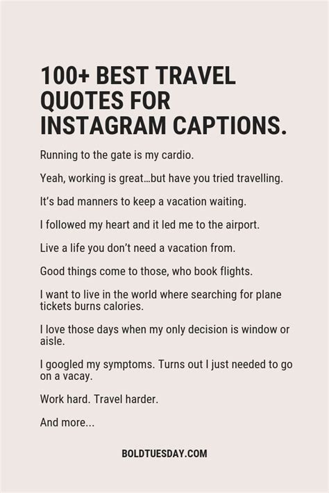 100 Original Travel Quotes That Make You Laugh Instagram Captions Travel Travel Captions