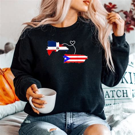 half puerto rican half dominican flag map combined pr rd shirt fantasywears