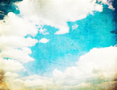 Retro Image Of Cloudy Sky Stock Image Image Of Moody 9254725