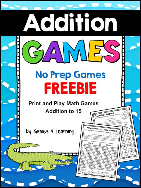 Free Addition Worksheets And Games For Fact Fluency Math Centers Review