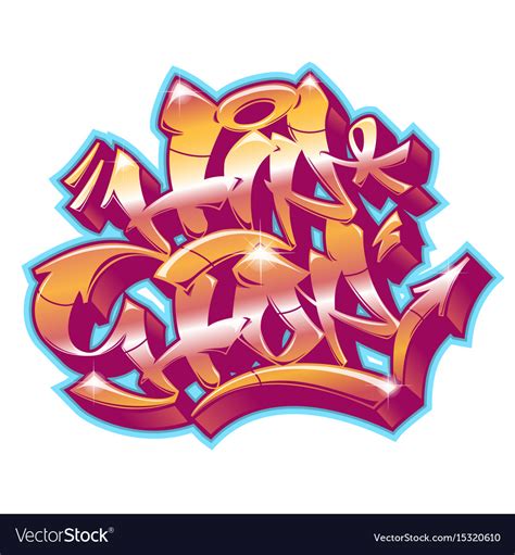 hip hop in graffiti funky style royalty free vector image