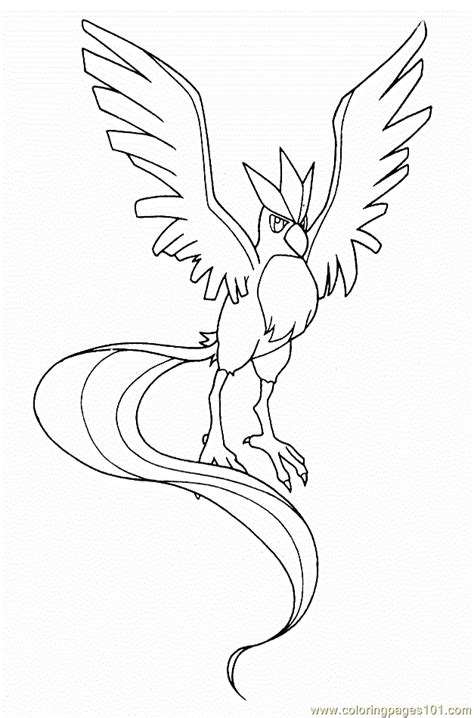 Coloring Pages Flying Pokemon Cartoons Flying Pokemon Free