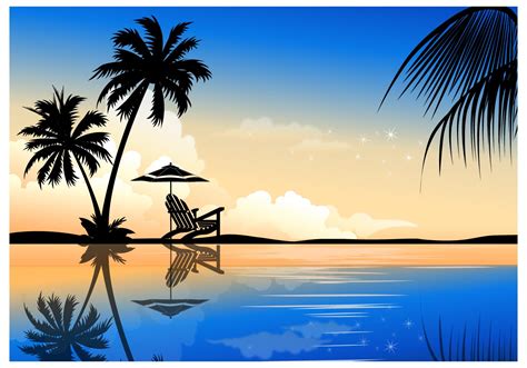 Beautiful Palm Summer Vector Background 105903 Vector Art At Vecteezy