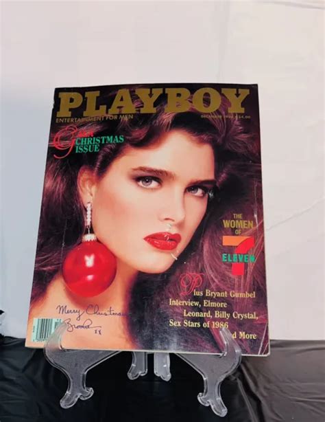 Vintage Playboy Magazine December Brooke Shields Cover