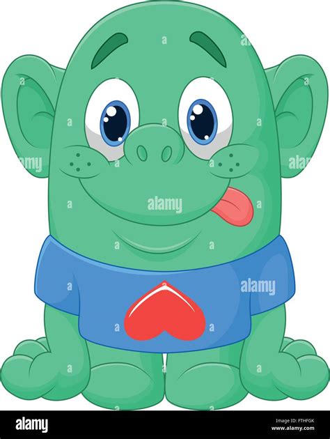 ugly cartoon monster stock vector image and art alamy