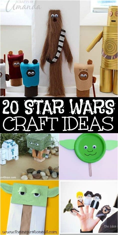 20 Star Wars Crafts Kids Will Love Star Wars Crafts Star Wars Kids