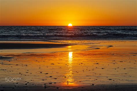 Golden Sunset at the Beach | Sunset, Beach, Oceanside