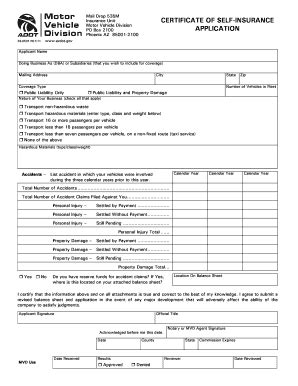 2910 north 44th street, suite 210. Fillable Online azdot Certificate of Self-Insurance ...