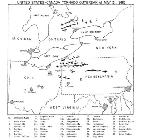 Where was the tornado in toronto that killed 8 people? May 31, 1985: A tornado outbreak out of place - U.S. Tornadoes