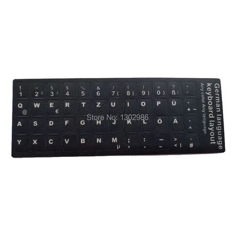 50pcs German Letters Alphabet Learning Keyboard Layout Sticker For