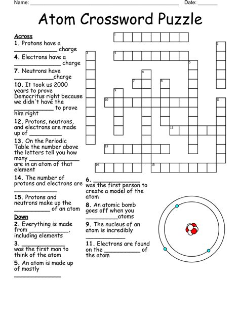Atom Crossword Puzzle Wordmint