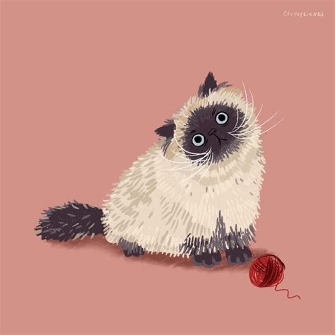 Charming Cat Illustrations Capture The Fluff And Grump Of Adorable Felines Arte En Lienzo