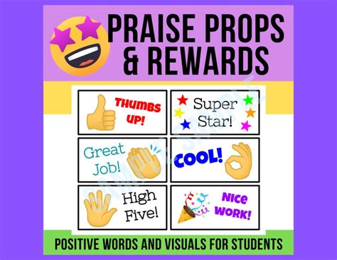 Positive Praise Props And Rewards For Online Esl Teachers Pdf Etsy In