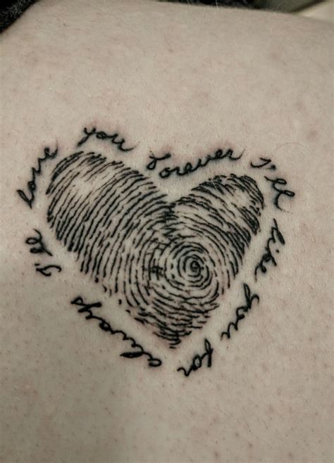 Heart Tattoo With Fingerprints Printable Design Tips