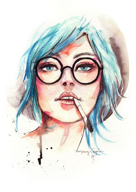 I ♥ Watercolor On Behance Menina Aquarela Arte Em Aquarela Desenhos