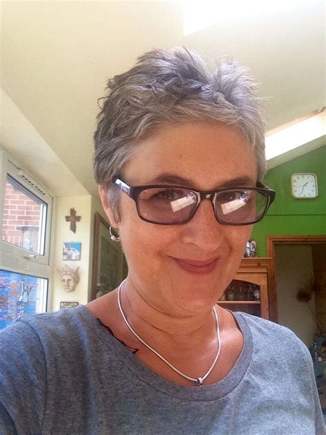 Week 19 The Day I Became A Grey Pixie Super Short Hair Grey Hair Inspiration Grey Hair And