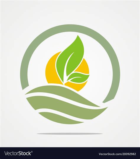 Organic Farm Seed Green Leaf Logo Royalty Free Vector Image Environment