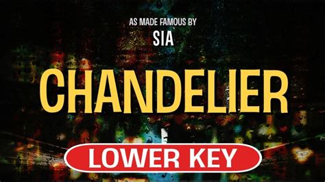 Chandelier Karaoke Lower Key Sia Youtube
