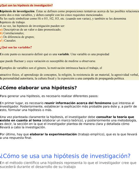 Ejemplo De Una Hipotesis De Investigacion Pdf Ejemplo Sencillo Images