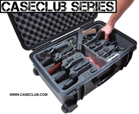 Case Club 8 Pistol Waterproof Case With Silica Gel And Heavy Duty Foam