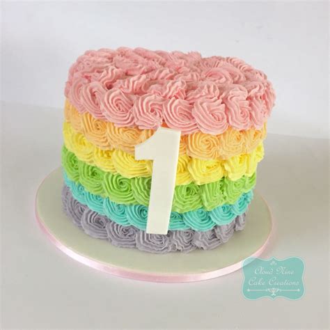 Pastel Rainbow Smash Cake Rainbow Smash Cakes Rainbow Birthday Party