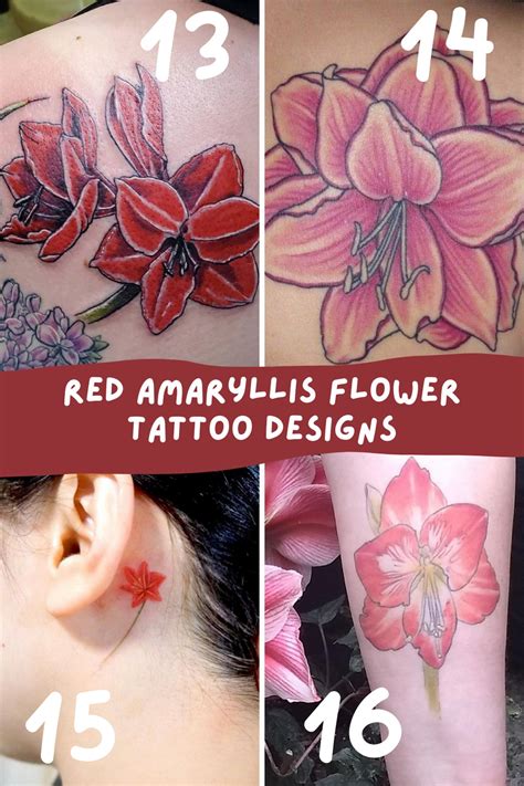 67 Stunning Amaryllis Tattoo Designs And Meanings Tattoo Glee