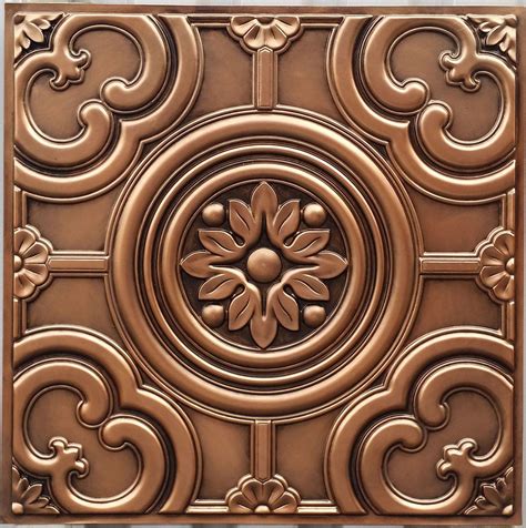 They can be painted or clear coated. Faux Tin Ceiling Tile - 24 in x 24 in - #DCT 50 | Faux tin ...