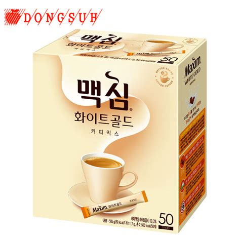 Dongsuh Maxim White Mocha Gold 50t Korean Instant Coffee Stick Powder