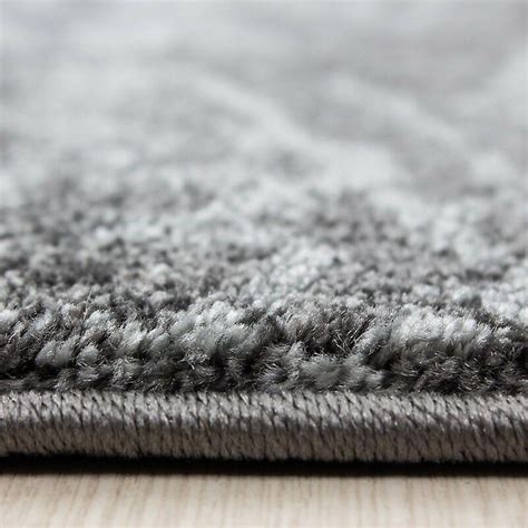 Kort bunke levende tæppe tæppe design kontur cut check grå sort spraglet Fruugo DK