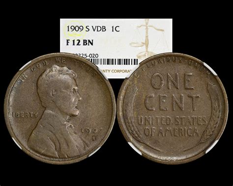 1909 S Vdb 1c Lincoln Wheat Cent Ngc F12 The Penny Lady®