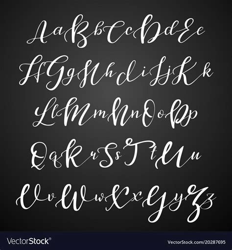 Hand Drawn Vector Alphabet Calligraphy Letters For Your Design