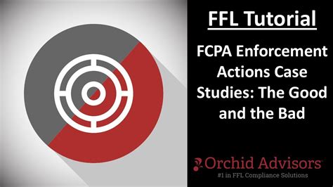 Ffl Tutorial Fcpa Enforcement Actions Case Studies The Good And The