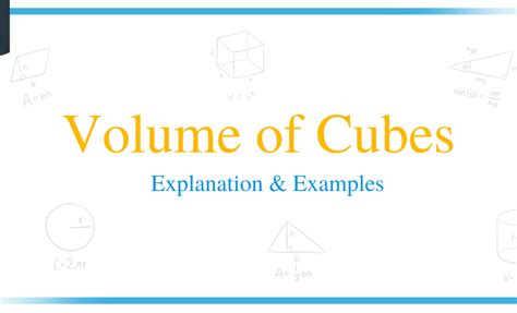 How To Calculate Volume Of A Cube The Tech Edvocate
