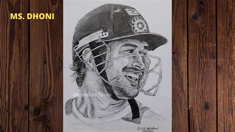 Ms Dhonis Sketch Ms Dhoni Ms Dhoni Sketch Step By Step Time