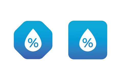 Drop Or Humidity Icon With Percent Vector Illustration 16919900 Vector